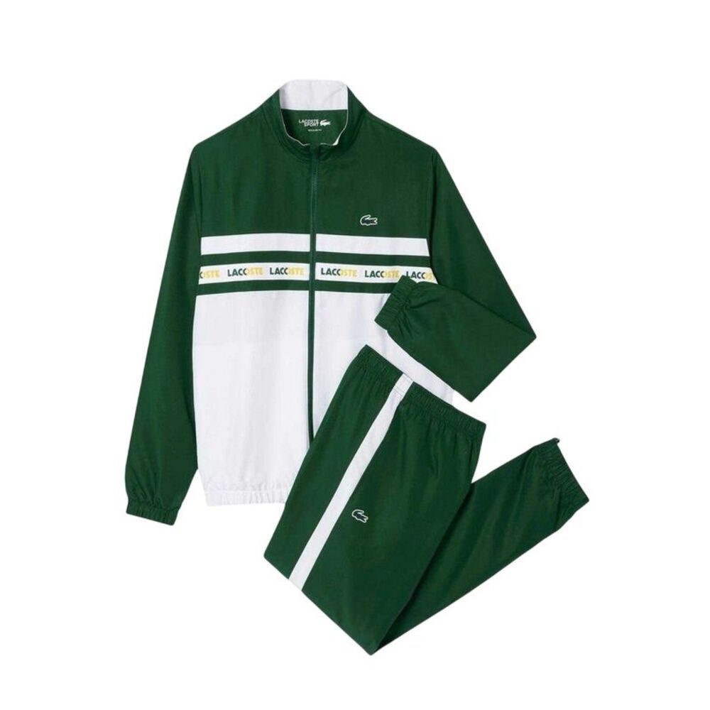Lacoste Mens Tennis Tracksuit Set / Green/White